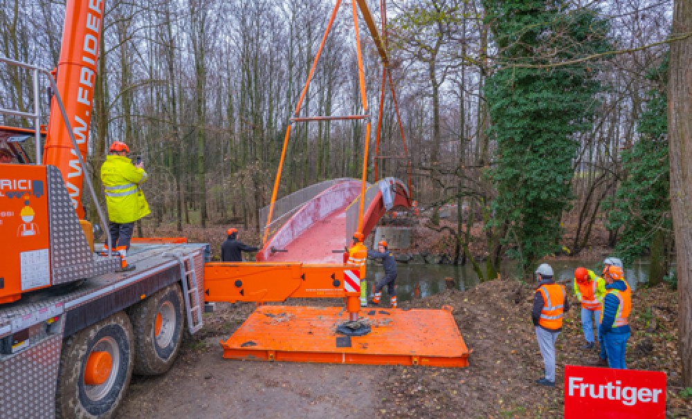 préfabrication d'une passerelle 